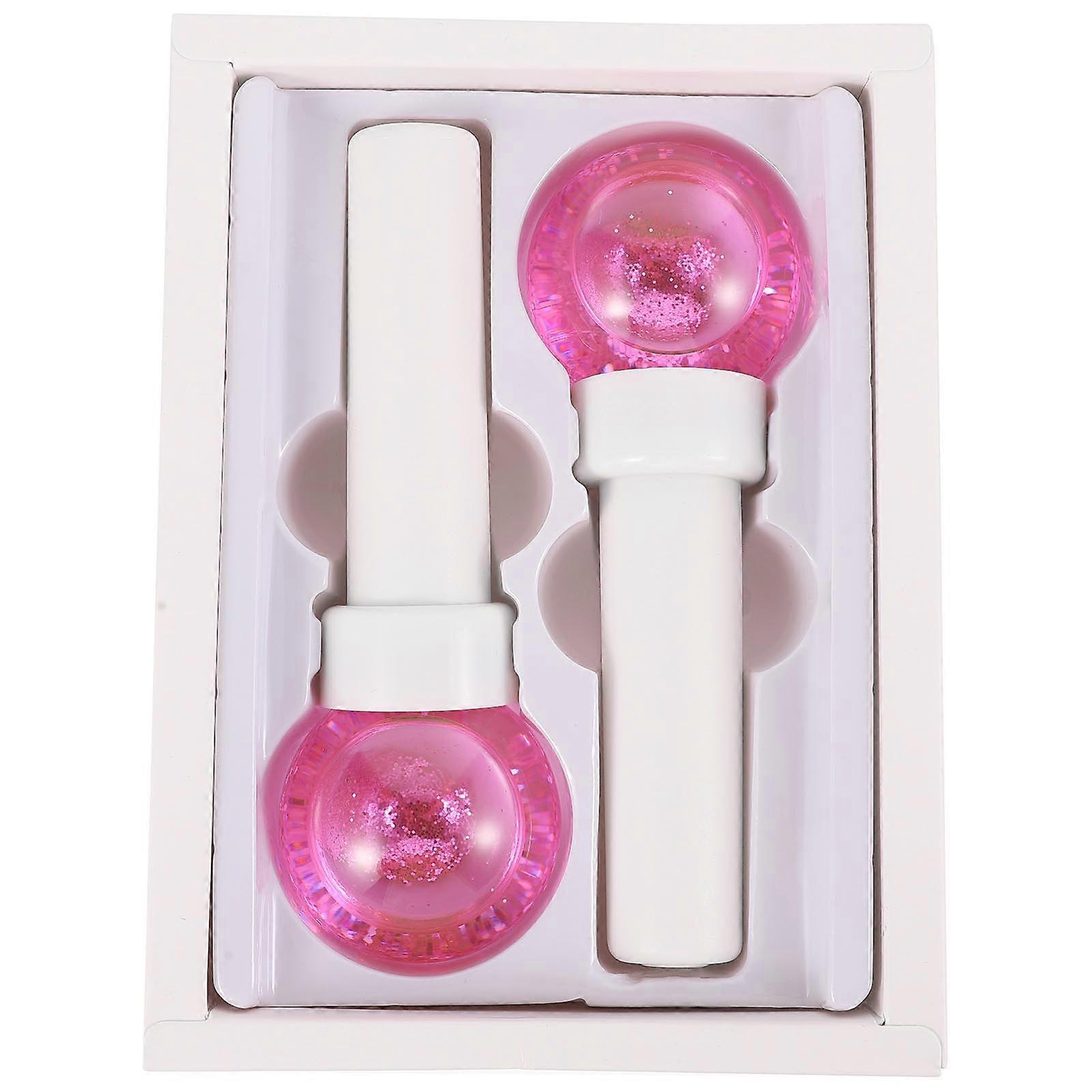 Ice Face Roller Globes for Beauty Massage 1Set Cooling and Hydrating Tool
