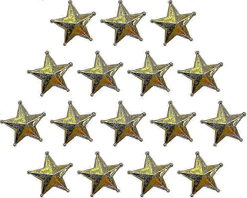 50pcs Mini Star Christmas Tree Topper Gold Star Treetop For Small Christmas Tree (a-1b)