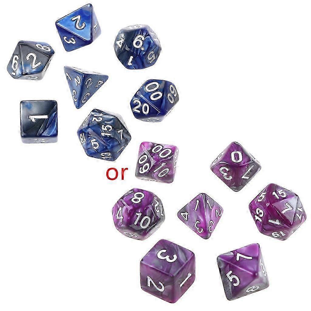 7pcs/Set Acrylic Polyhedral Dice For TRPG Board Game D4-D20
