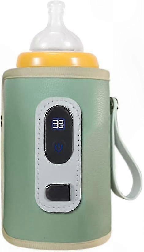 LCD Display Portable Milk Bottle Warmer, USB Baby Bottle Heater for Milk and Water, Compact Bottle Warming Helper
