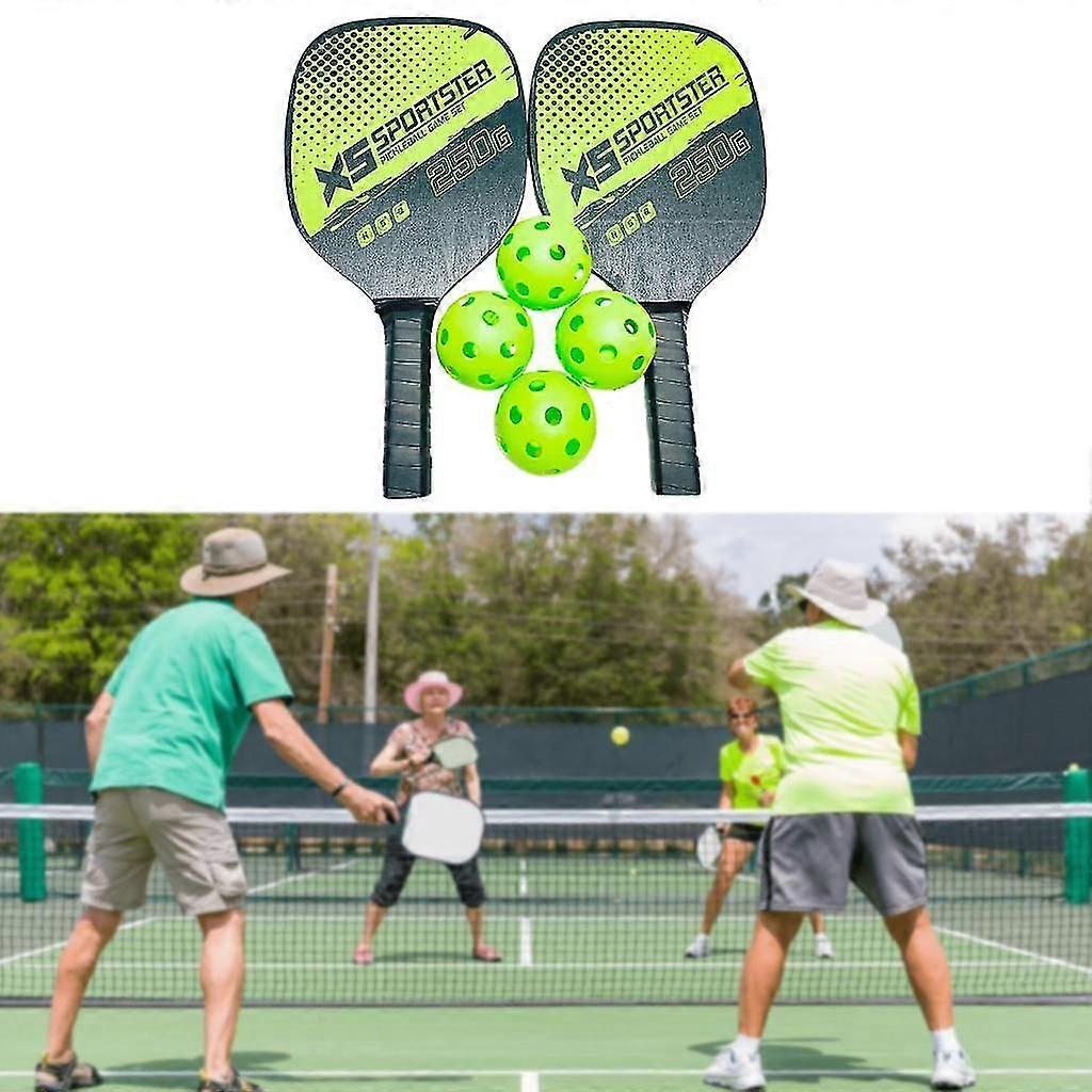 Kimchi Racket Set 2 Rackets And 4 Balls Carbon Fiber Surface Racket Racket Outdoor Sports