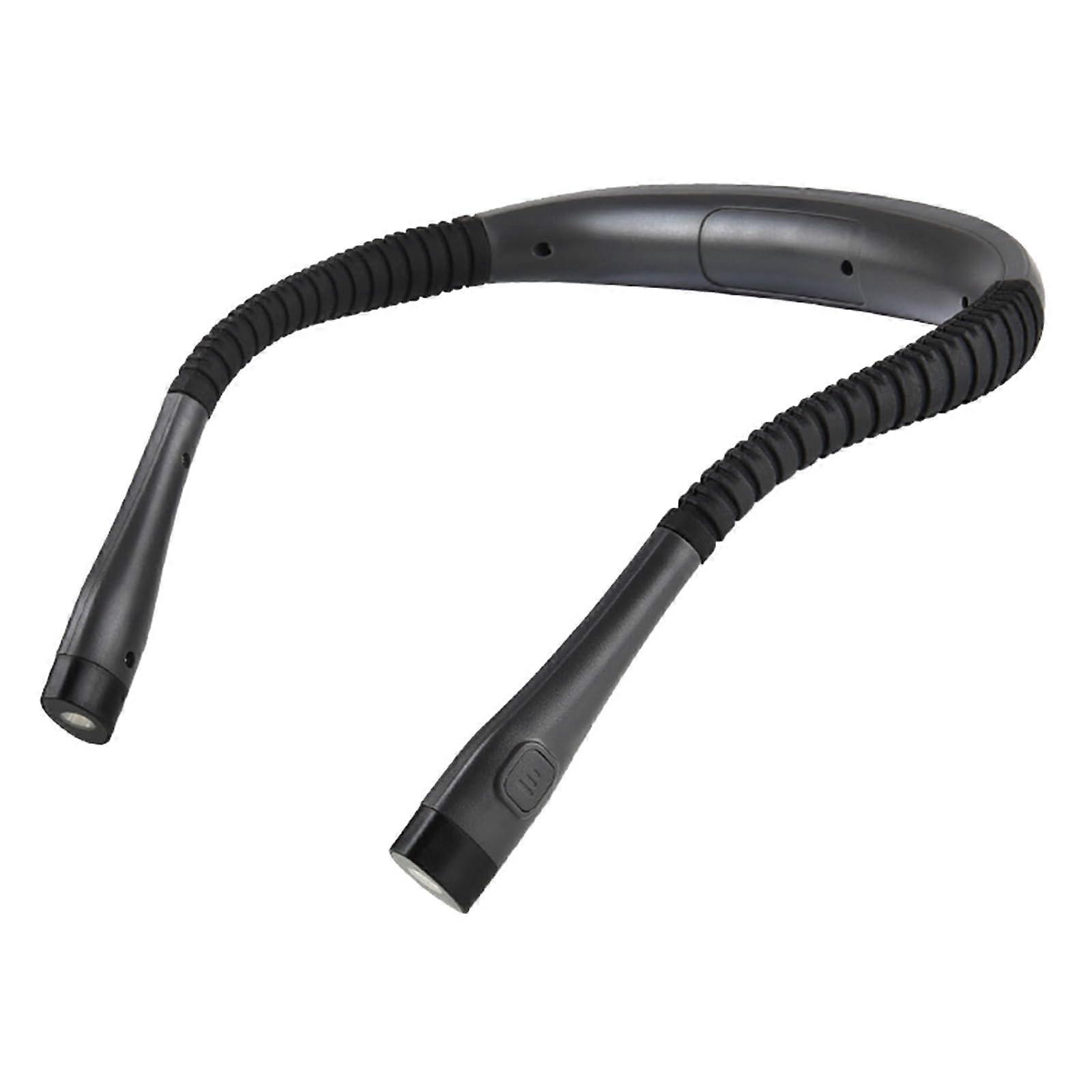 Flexible Rechargeable Neck Light For Auto Repair And Reading, 3 Color Temperatures, Ergonomic Foldable Design, Black