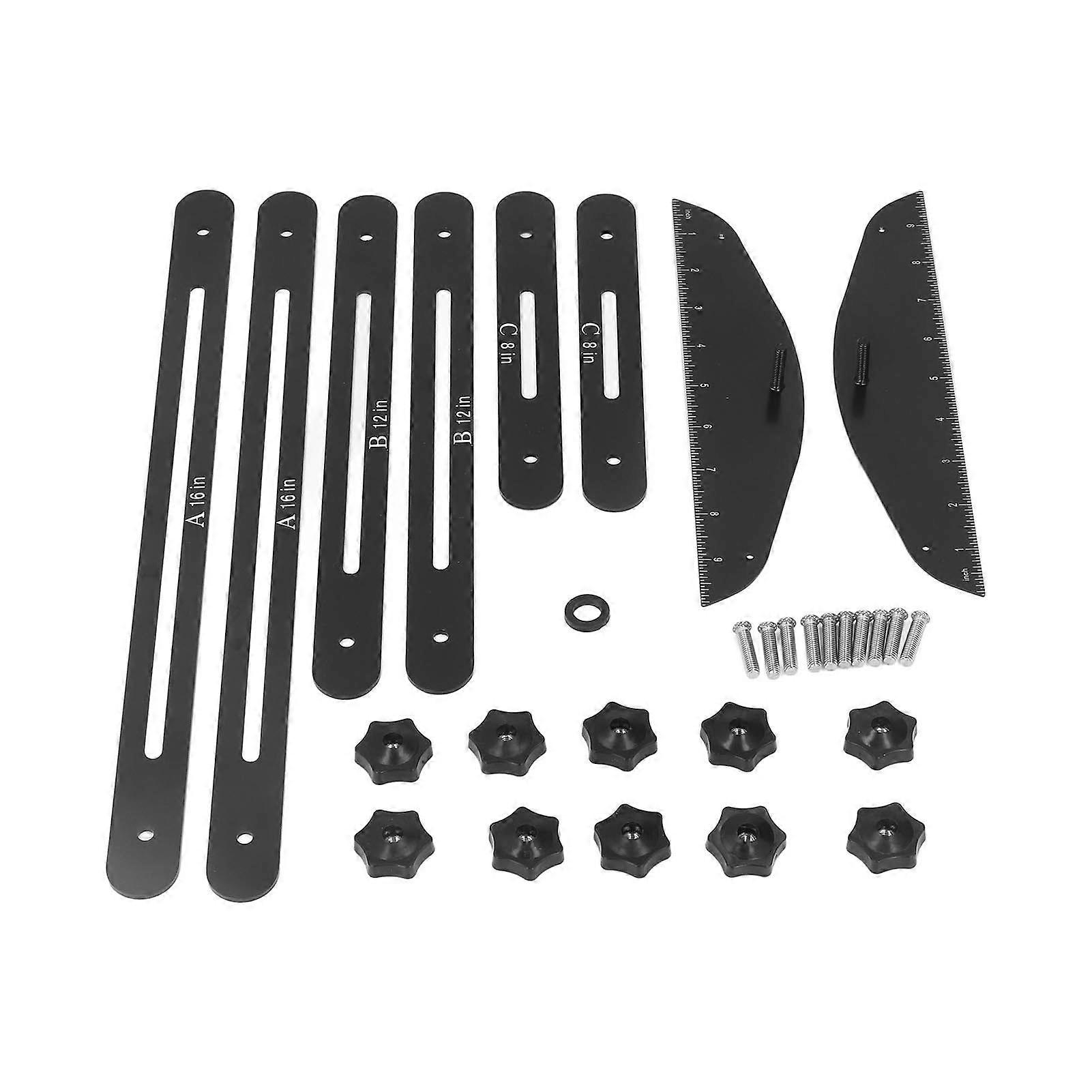 Stair Treads Gauge Template Tool Shelf Scribe Jig 1160in Measuring for Risers Shelf DrywallBlack