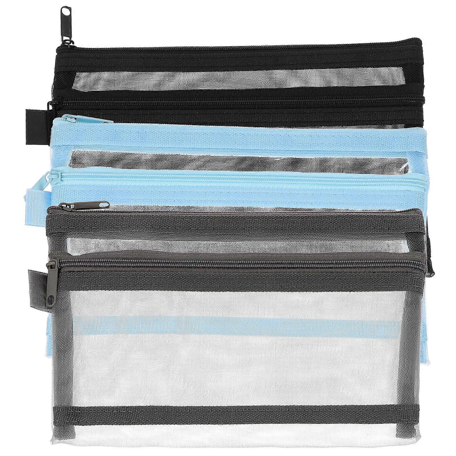 Pencil Case Portable Multi-Function Pen Bag for School Use 6Pcs