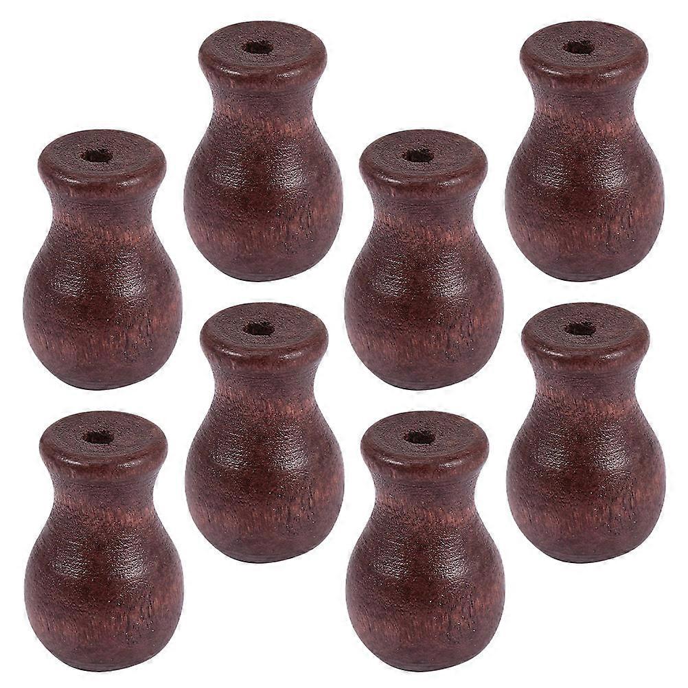 Wood Cord Pulls Wooden Blind Pulls Knobs for 32Pcs Natural Coffee Wood