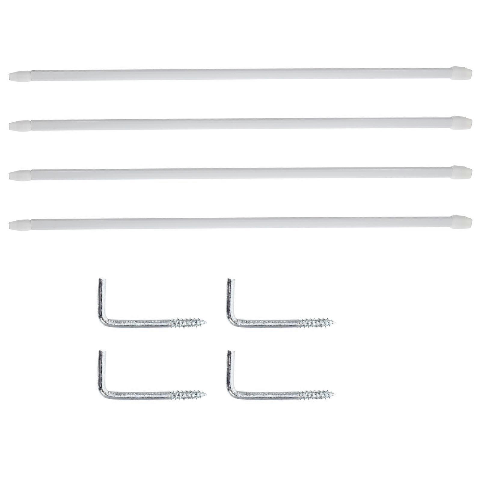 Telescopic Curtain Pole Drying Rod Ideal For Space Saving Storage In Bathroom 15.7X0.4X0.5in Curtain Hanging 4Pcs