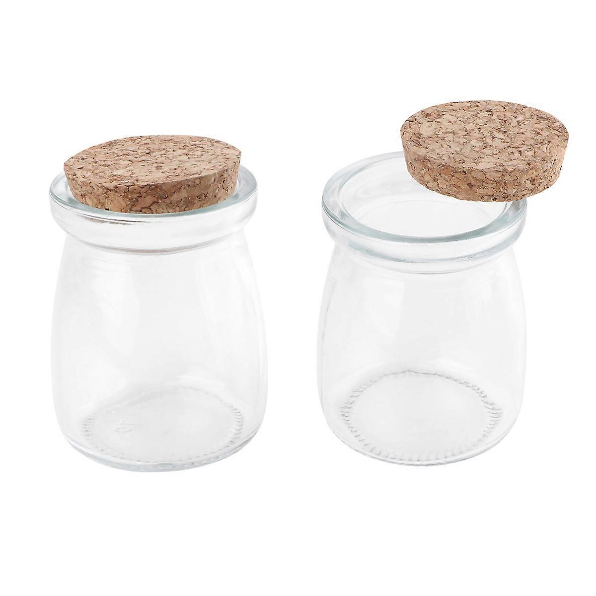 Sealed Storage Glass Jars With Lid 2Pcs Practical Canister For Dry Food Ideal For Cereal And Rice Storage 3.1×2.2×2.2in