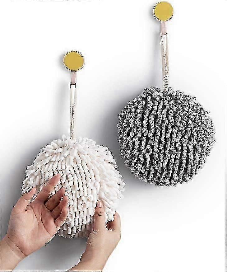 (2er-Set) Weiß und Grau - Trocknen Sie Ihre Hand sofort und bequem mit diesem kreativen Badetuch-Set