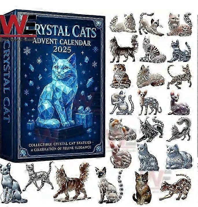 Kristall Katze Advent Urlaub Blind Box Weihnachtsbaum Schmuck Acryl Anhänger