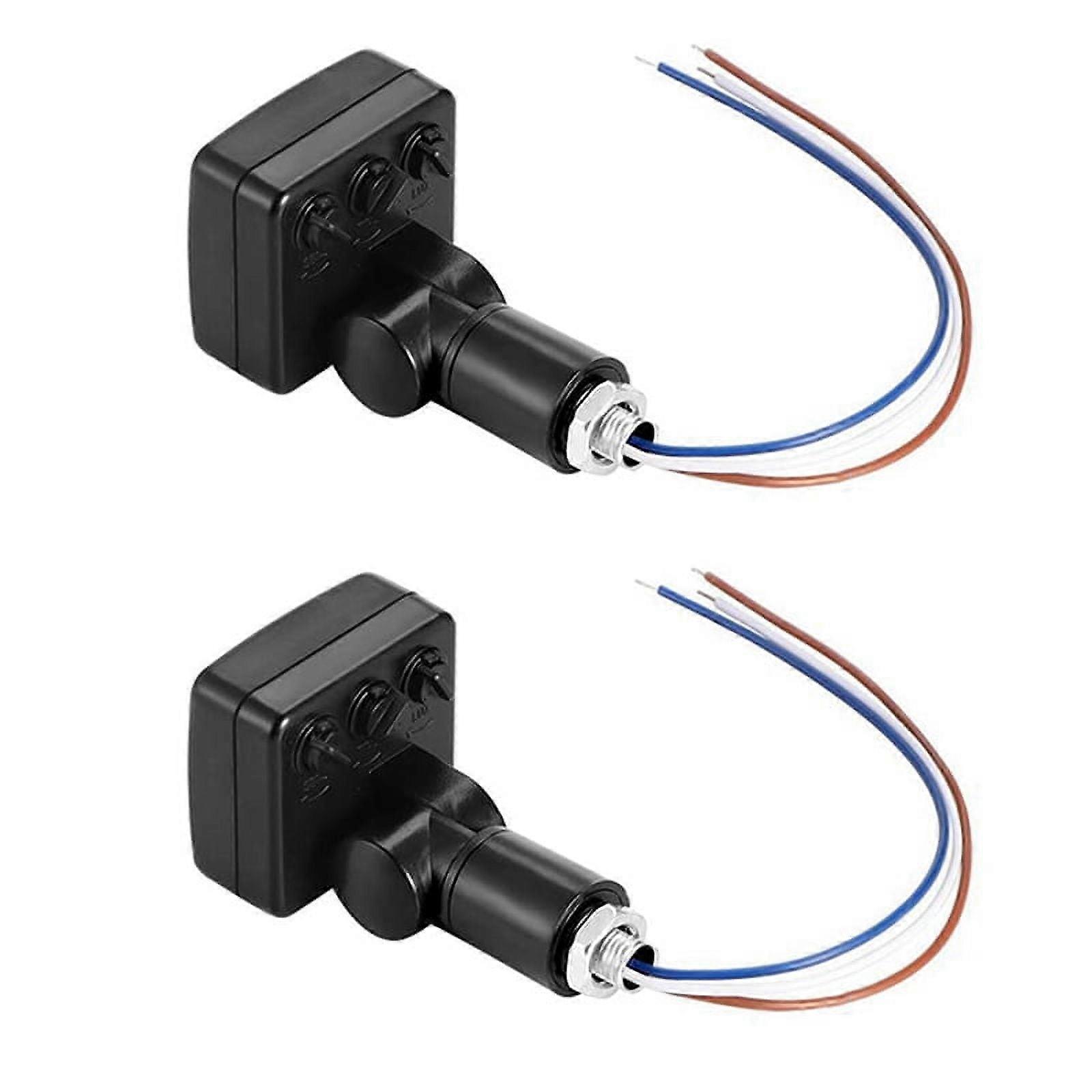 2X 220V Mini Human Body Infrared Sensor Infrared Body Sensor Switch LED Flood Light PIR Motion Sensor Adjustable Black