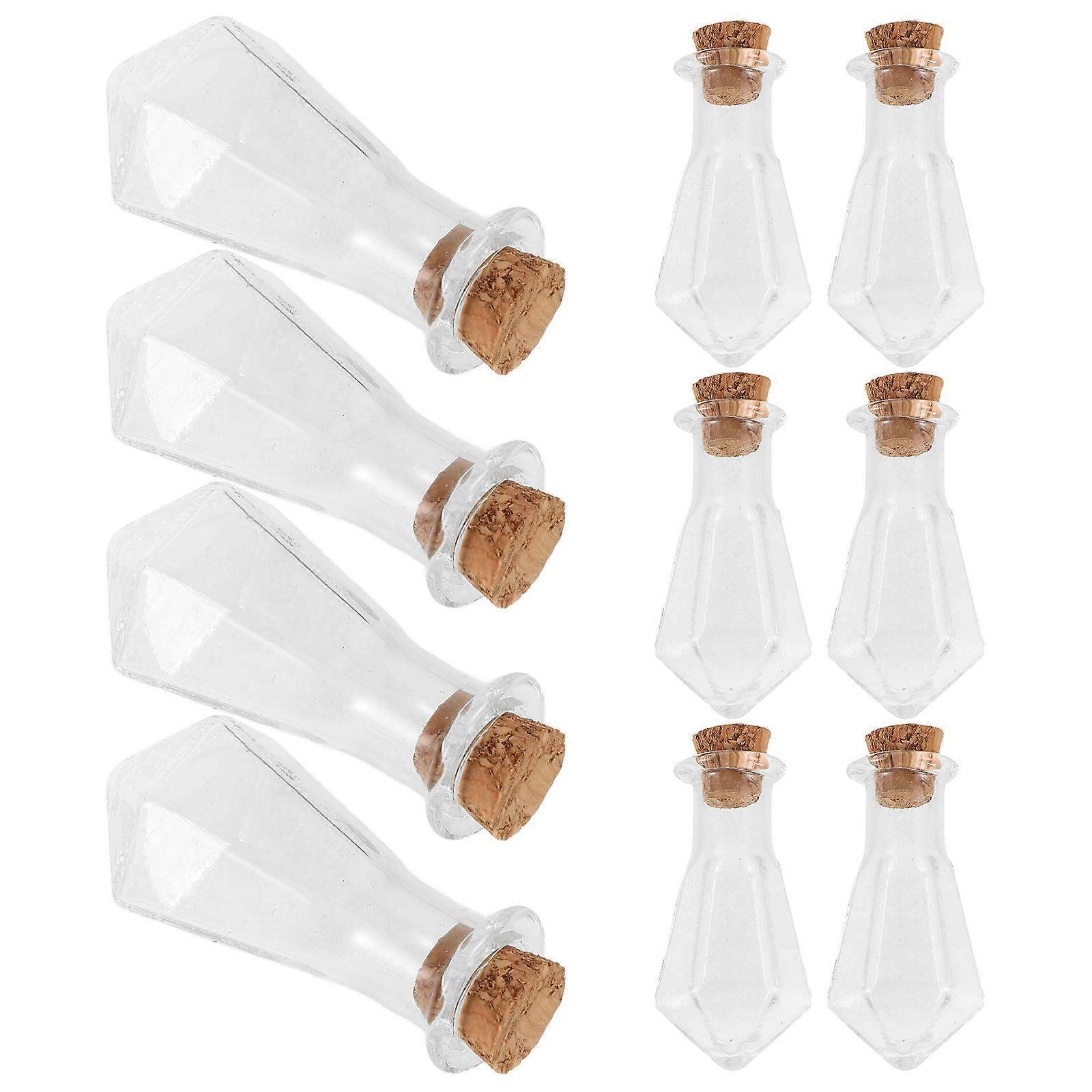 Mini Glass Bottles With Cork Stoppers For Crafting Indoor Decoration Transparent Color 50Pcs Storage