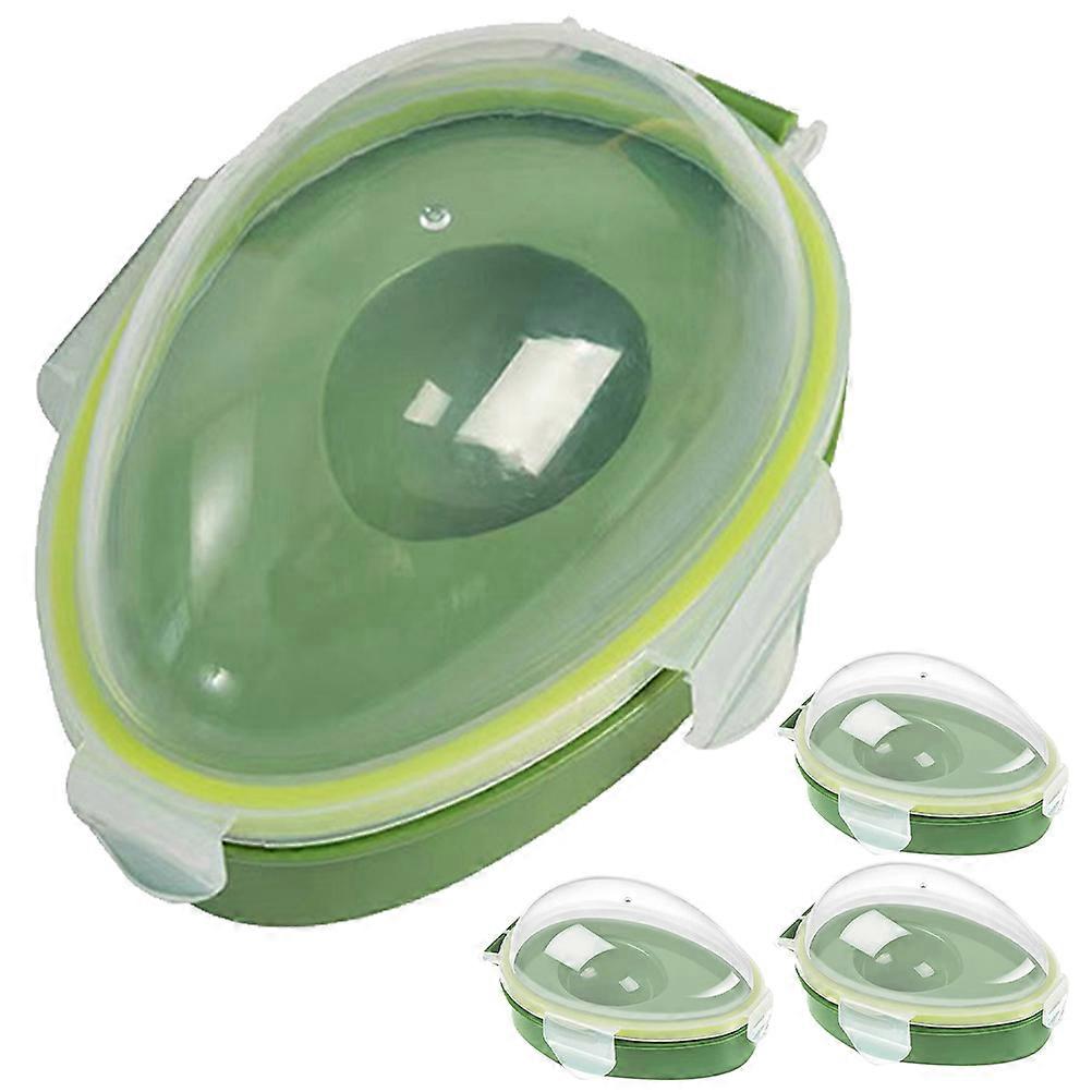 Fruit Preservation Box Avocado Storage Containers With Lids Transparent Design Easy To Clean 4Pcs
