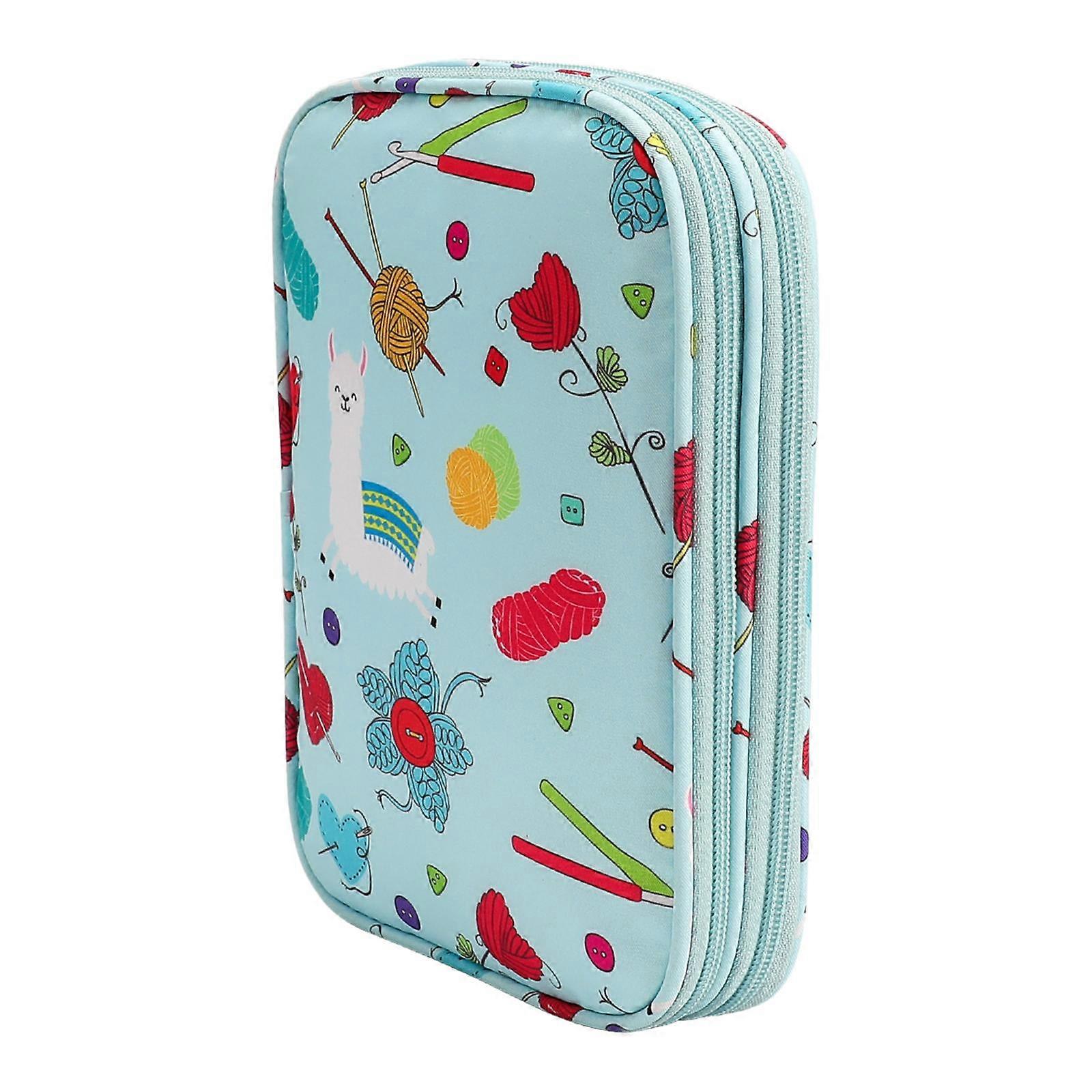 Travel Knitting Needle Case Pouch Organizer Compact for Knitting Accessories