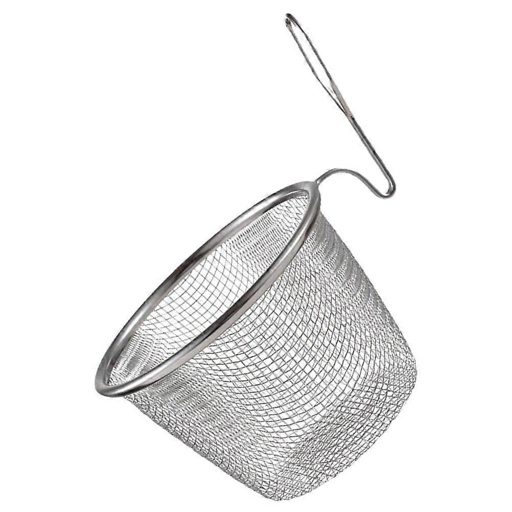 5Pcs Noodle Strainer Basket Made Of Stainless Steel For Home Kitchen Use In Silver With Fine Mesh Design For Straining Noodles