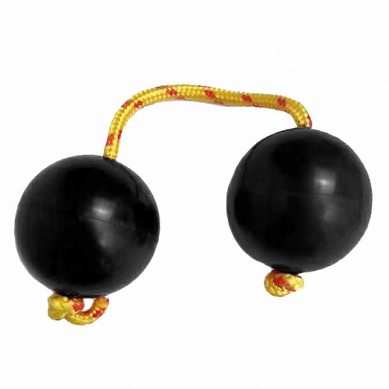 African Rhythm Sand Ball Percussion Instrument with Rattle and Shaker Features Yellow