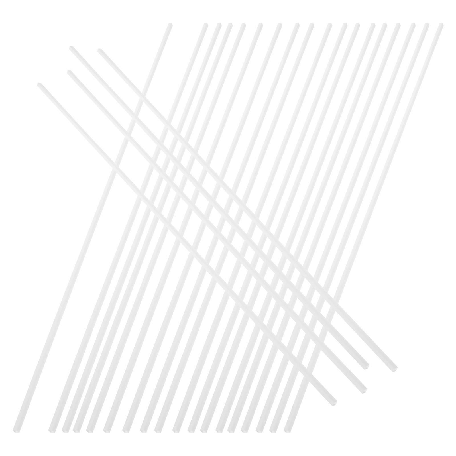 Plastic Tube Square Tubing for Architectural Models 40Pcs