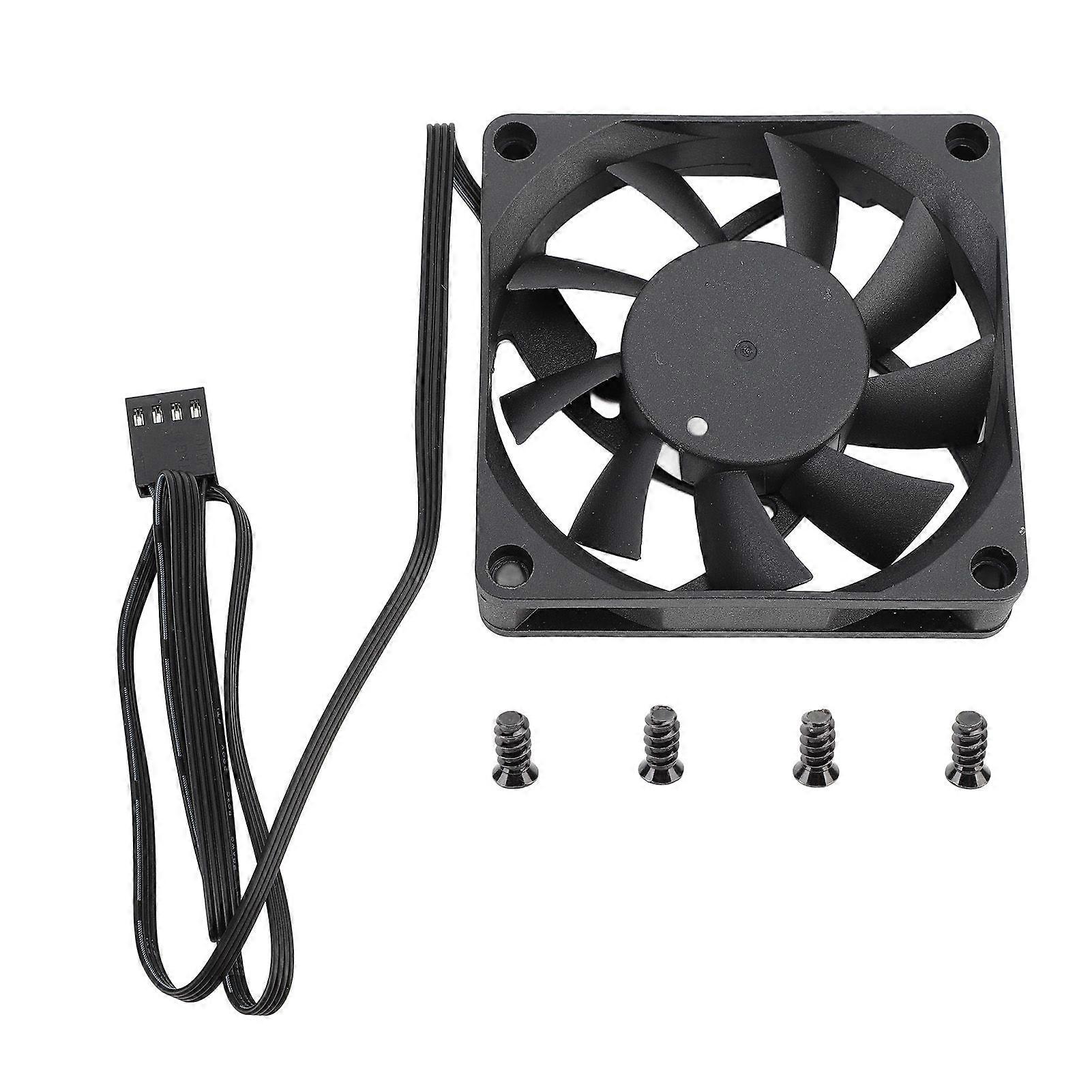 70mm PWM Fan Dual Ball Bearing Cooling Fan 4 Pin PWM Intelligent Temperature Control PC Case Fan Speed Up to 2500RPM 7 Blade