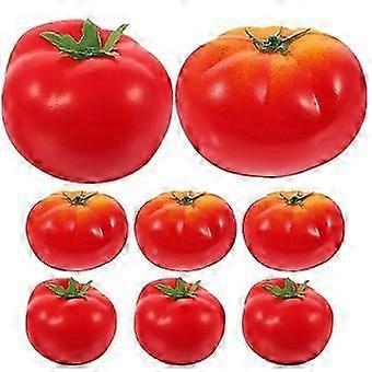 8pcs Realistic Tomato Models Artificial Tomato Simulated Vegetables Showcase Props