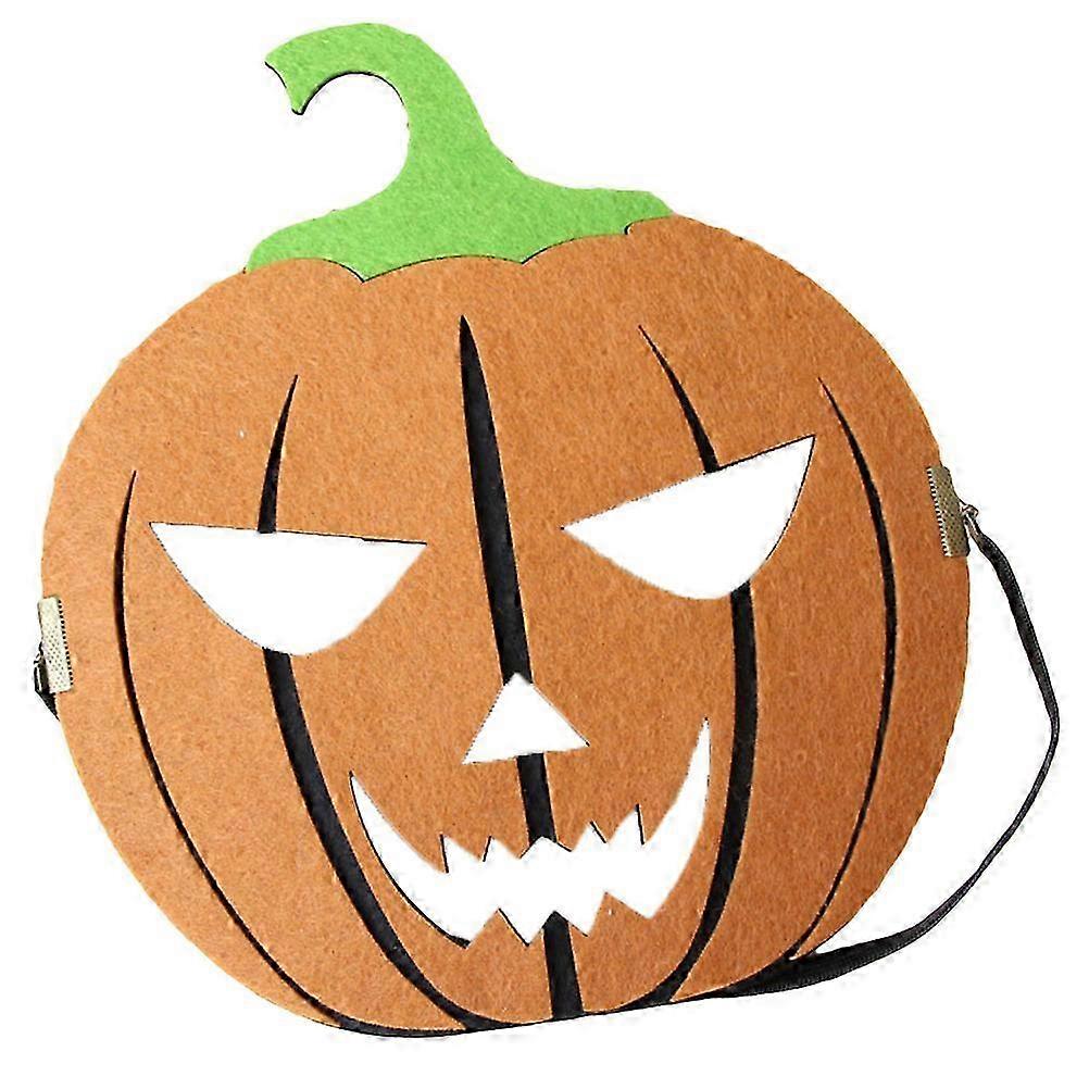 子供と大人のためのフェルトパンプキンマスクハロウィーンコスチュームパーティー小道具スタイル22 x 18 x 0 5 cm 1個