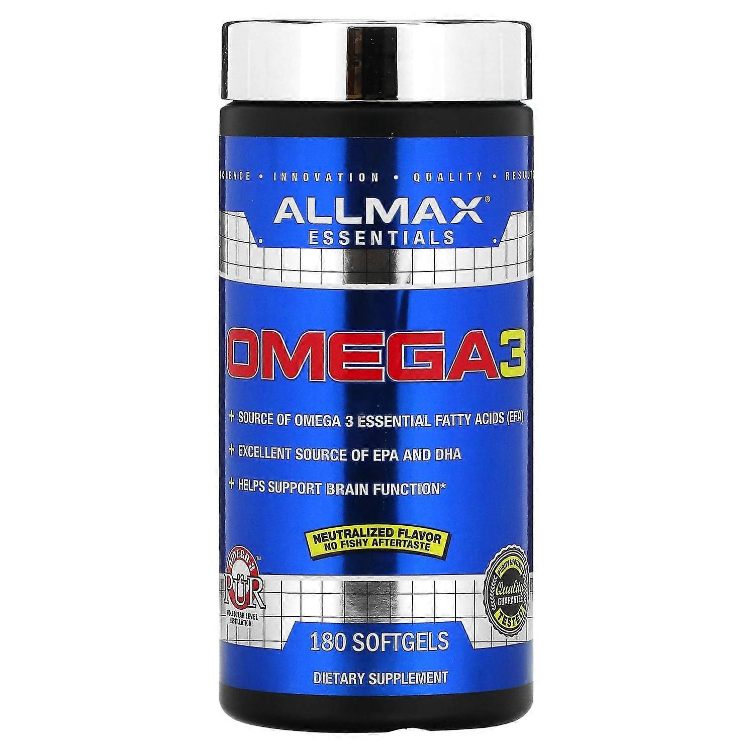 ALLMAX, Essentials, Omega-3, 180 Weichkapseln
