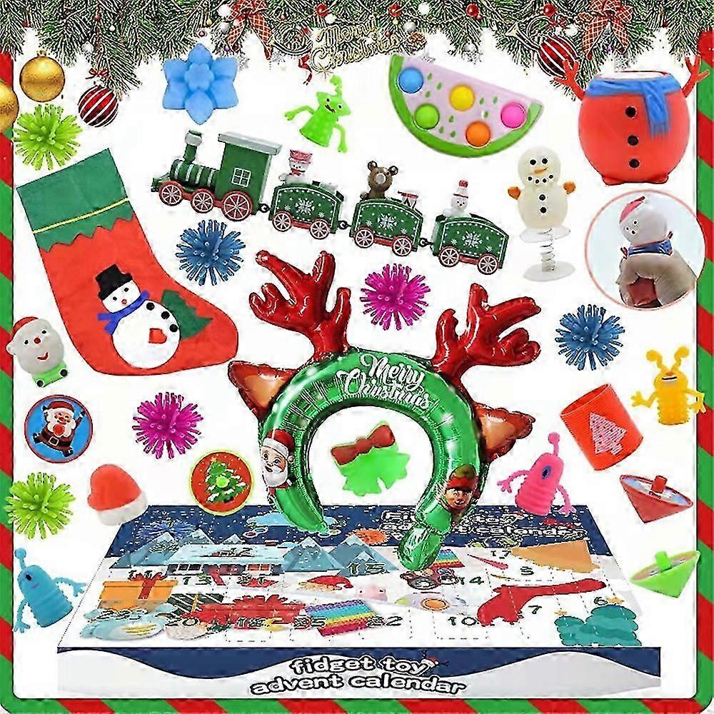 Advent Calendar Xmas Countdown Calendar Blind Box Toys for Kid Adult