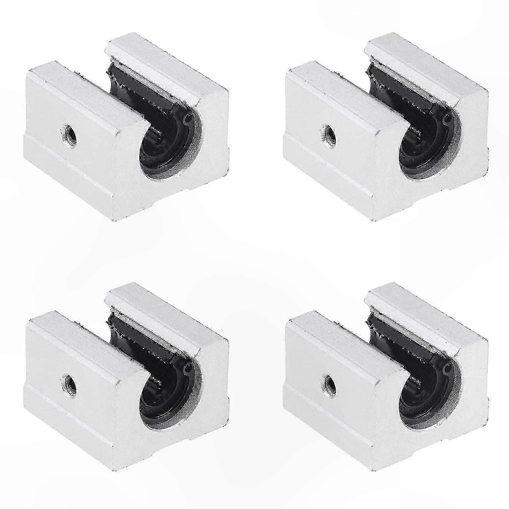 4-Pack SBR20UU Linear Ball Bearing Slide Blocks for SBR20 Rail Guide System-Compatible Motion Solutions