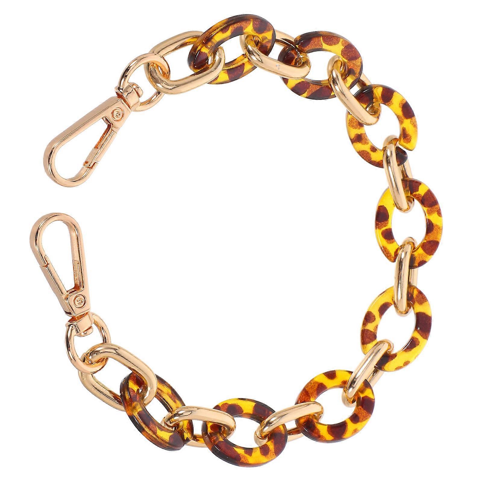 Acrylic Purse Chain Strap Replacement for Handbag with 2Pcs Durable Handles