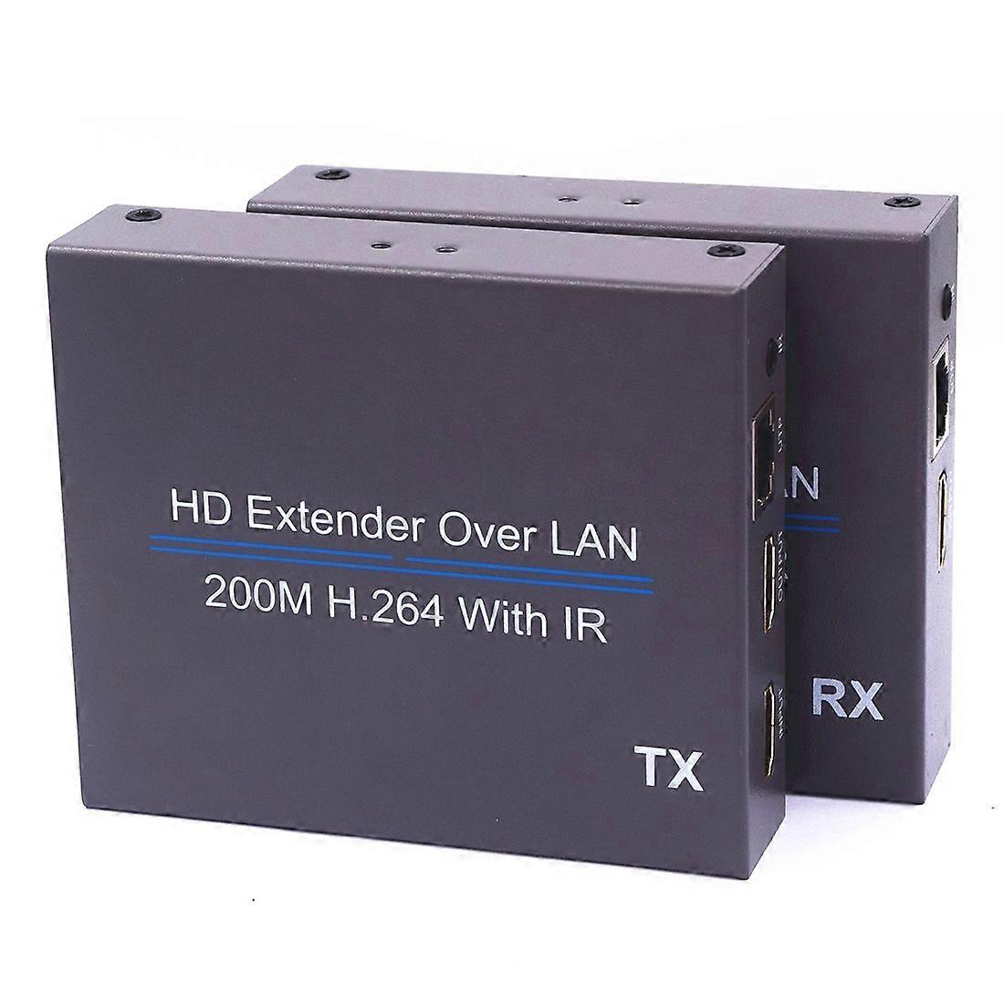 200m Over LAN HDMI H.264 HD (Transmitter + Receiver) Extender