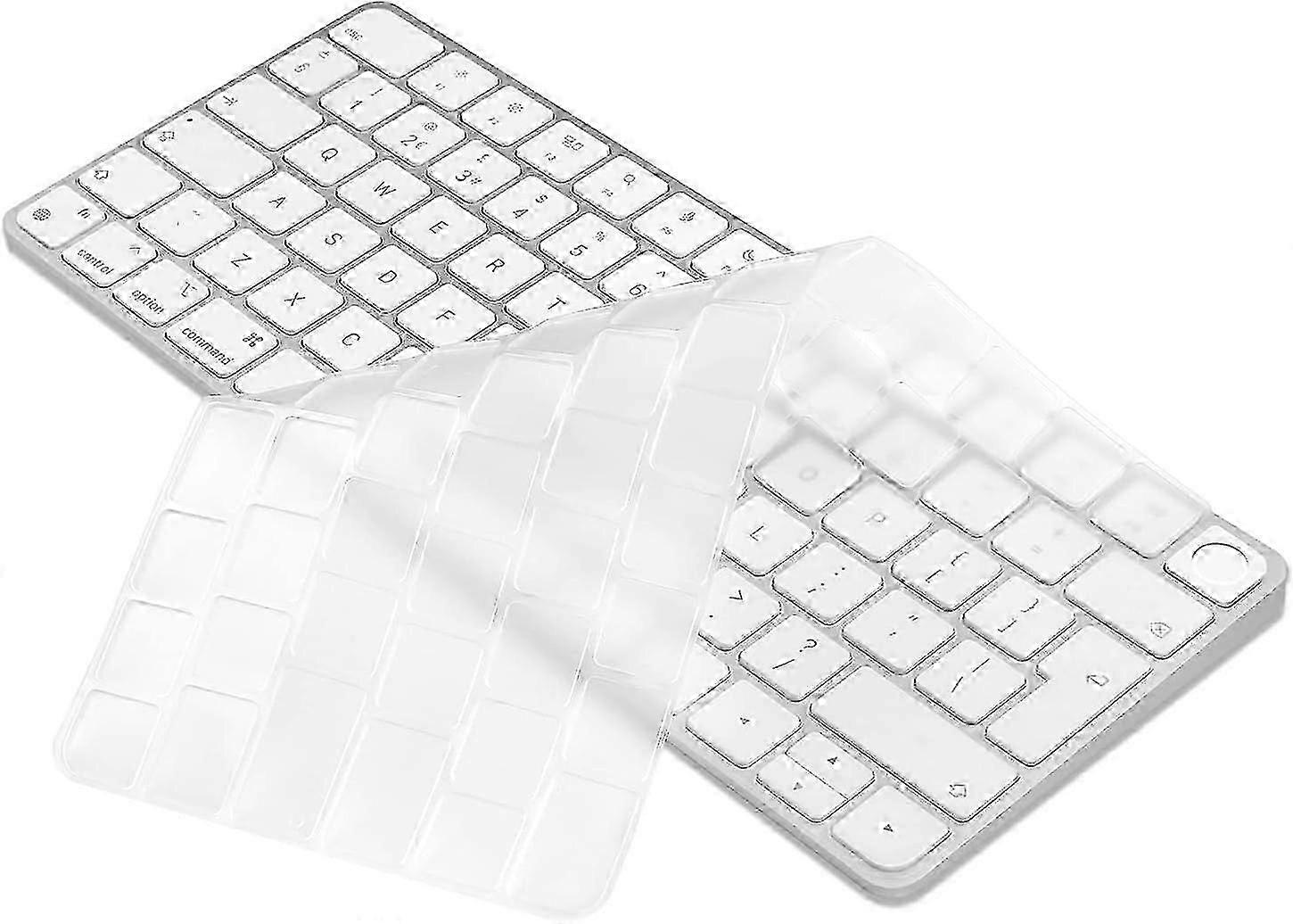 Keyboard Protector for 24-inch iMac Magic Keyboard with Touch ID A2449 Lock Key A2450 M3 M1 Chip, TPU Protective Film.