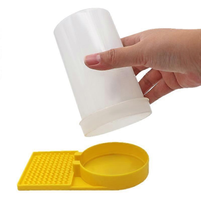 Bee Feeder Equipment, 1pcs Automatic Beekeeping Plastic Bowl with Yellow Nest Design, Bee Drinker Fountain