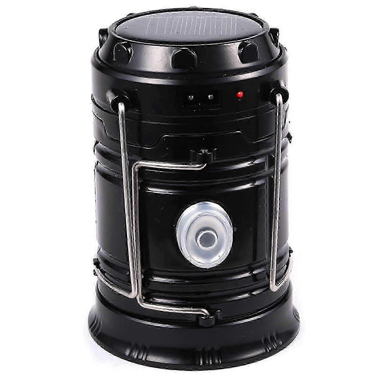 USB Solar Rechargeable LED Flashlight for Camp Tent - Solar Lantern Lamp for Hiking