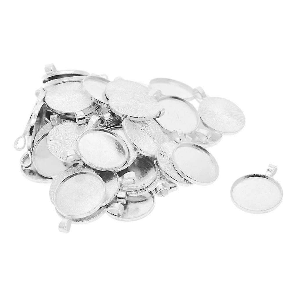 Pendant Blank Cabochon Base Setting Trays DIY Jewelry Making Mixed