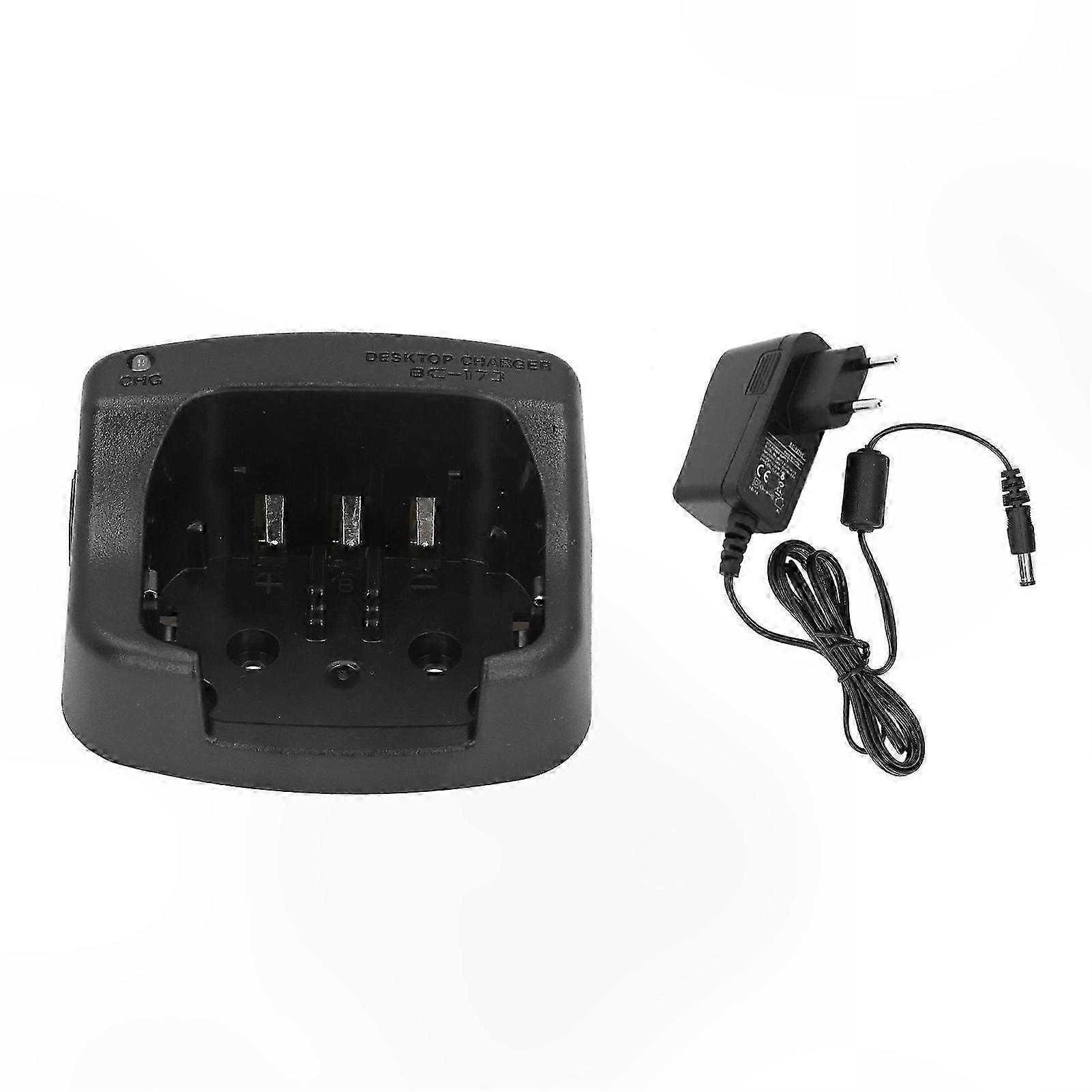 Desktop Charger for Two-Way Radio BC 173, Fast Heat Dissipation, Compatible with ICOM IC M33 IC M34 IC M35 IC M36, EU Plug 100-240V