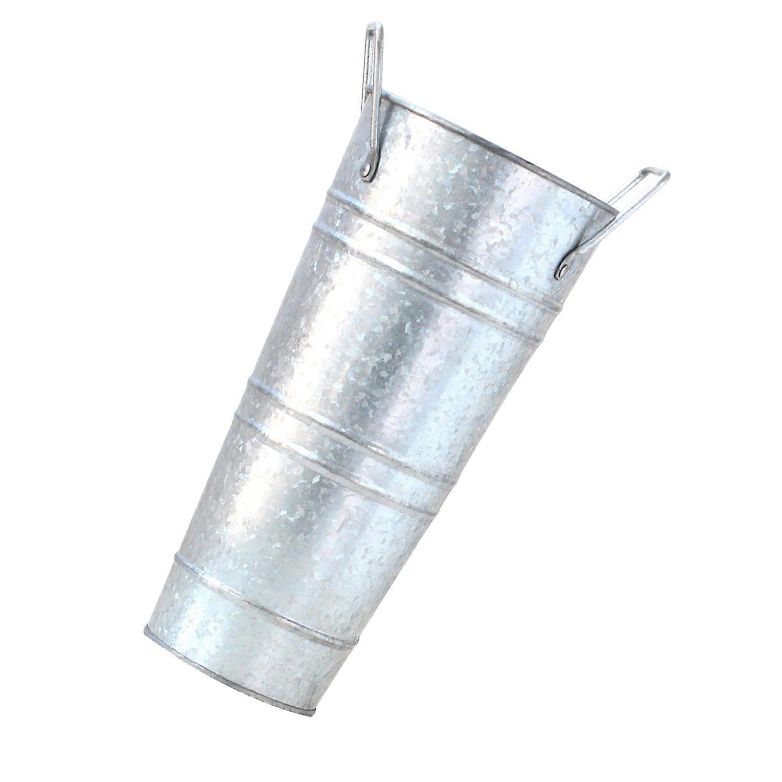 Practical Galvanized Iron Umbrella Bin Multiuse Stand Portable for Entryway Storage Artistics Flower Vases Designs Multicolor