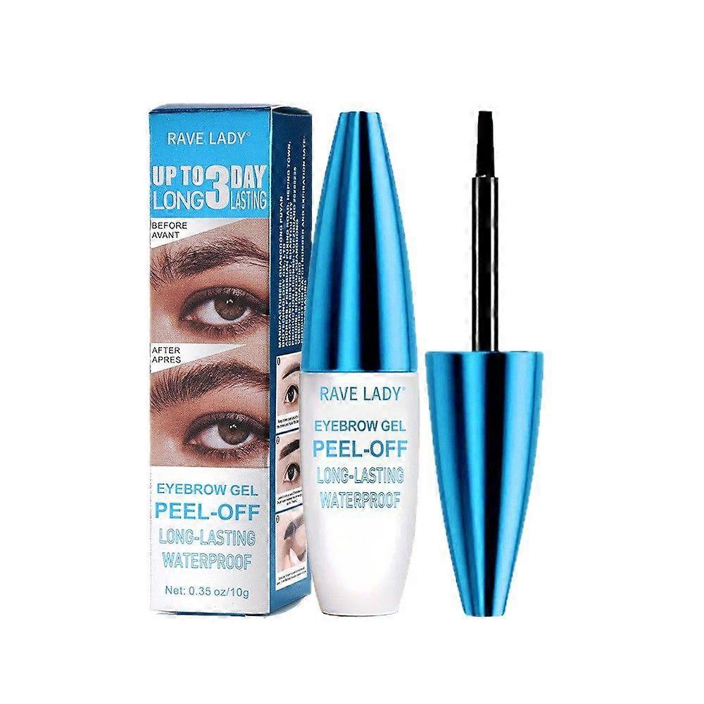unbrand Peel Off Brow Tint Gel - Waterproof & Sweatproof Tattoo Eyebrow Gel Easy Peel Off Transfer-R