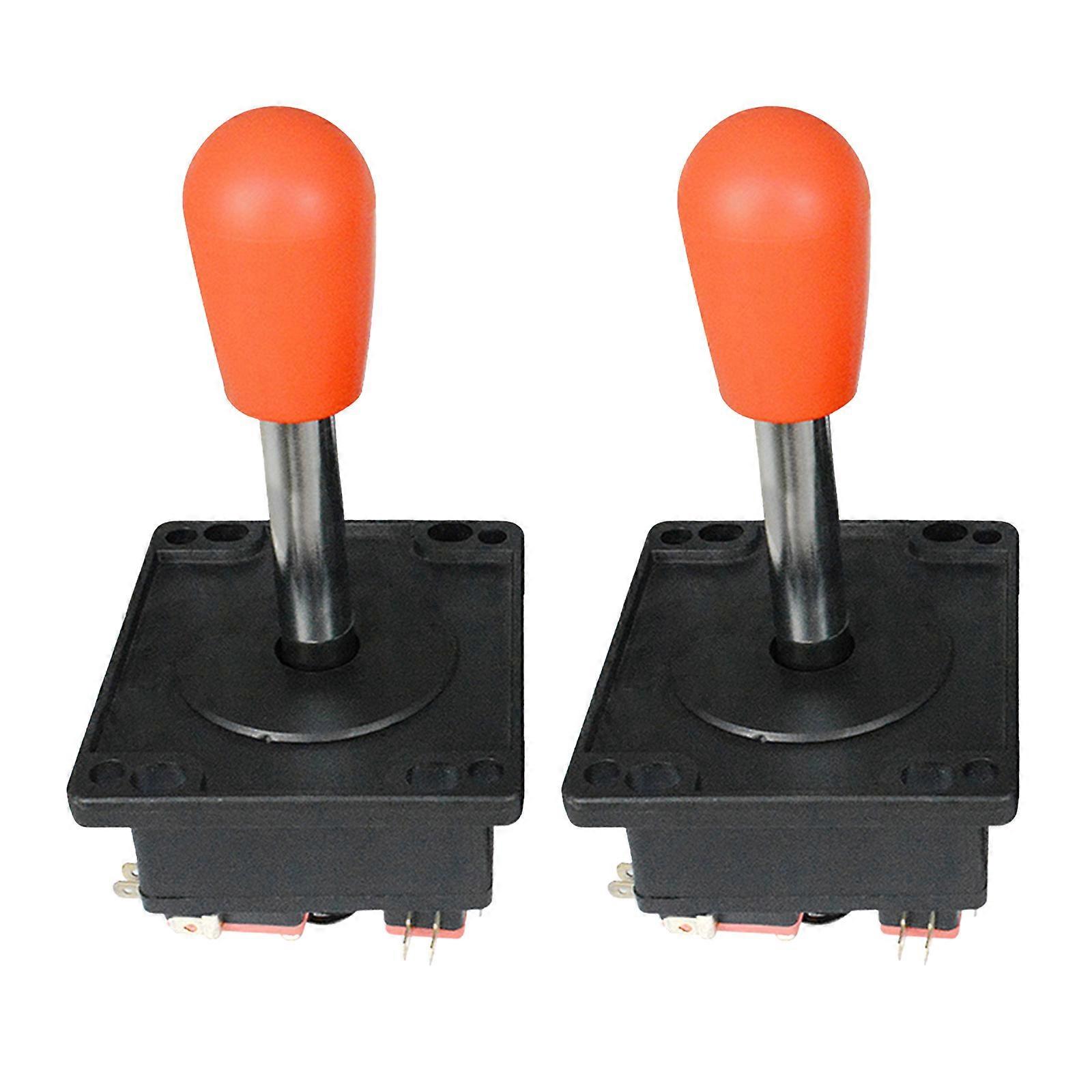 Jousikuormitettu ohjaussauva kosketusmikrokytkimillä ja metalliakseleilla, kestävyys, 4-suuntainen ja 8-suuntainen säädettävä kahva pelikäyttöön, punainen