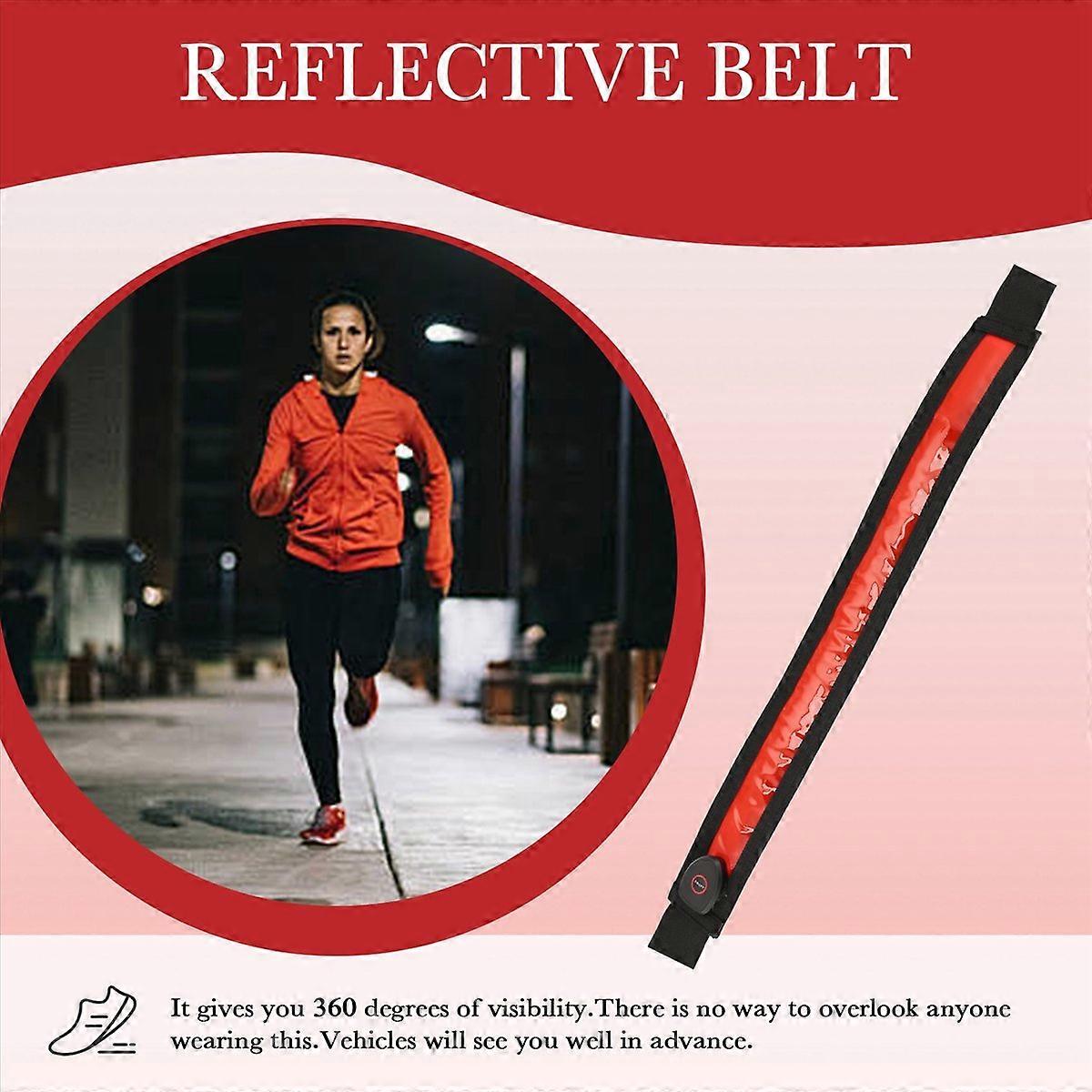 Night Running Waterproof Warning Light Rechargeable LED Reflective Belt Reflective Running Gear,Cycl