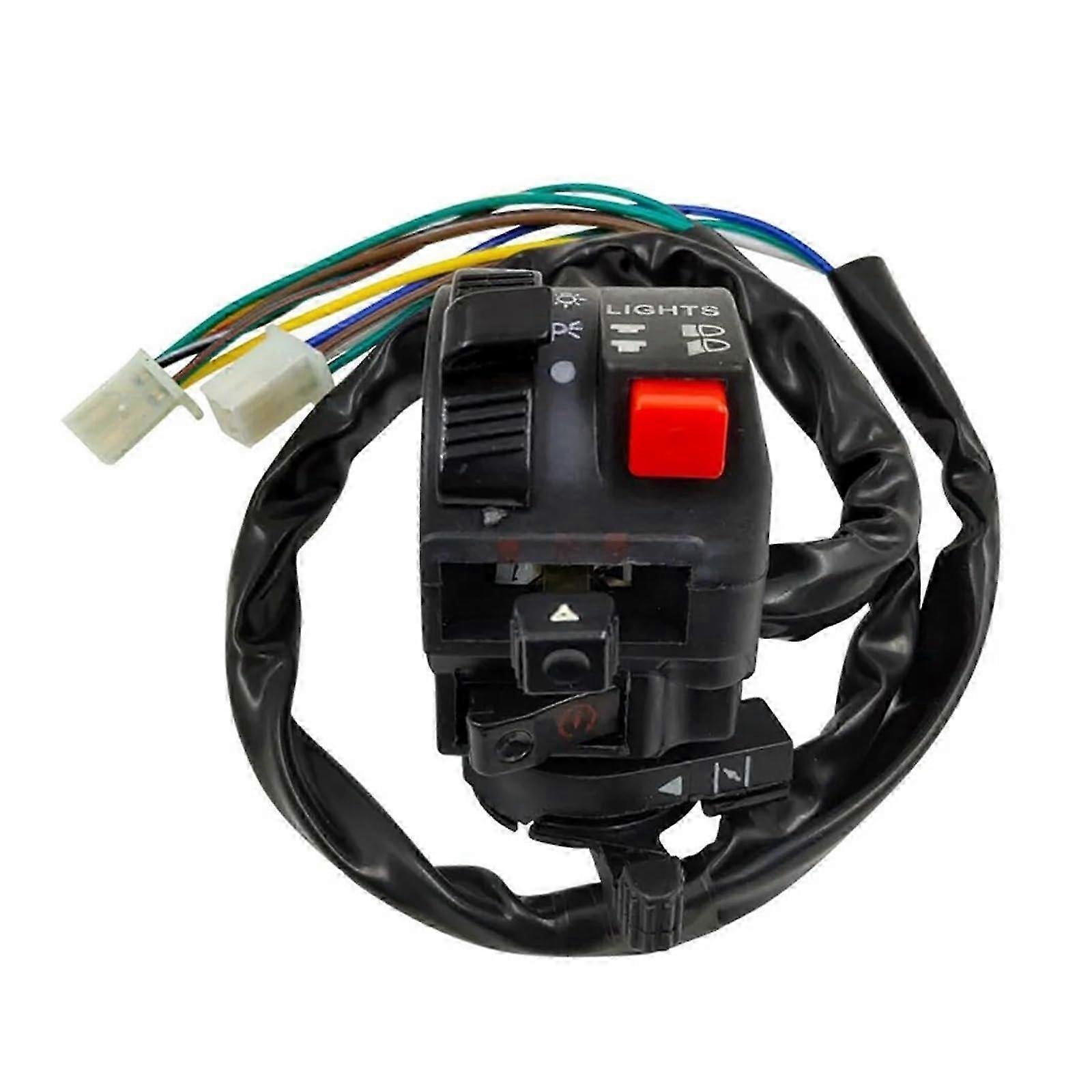 7/8 Inch 22mm ATV/Quad Handlebar Switch Assembly  MultiFunction Left Turn Signal Horn Start Choke Starter Button Edition 1110