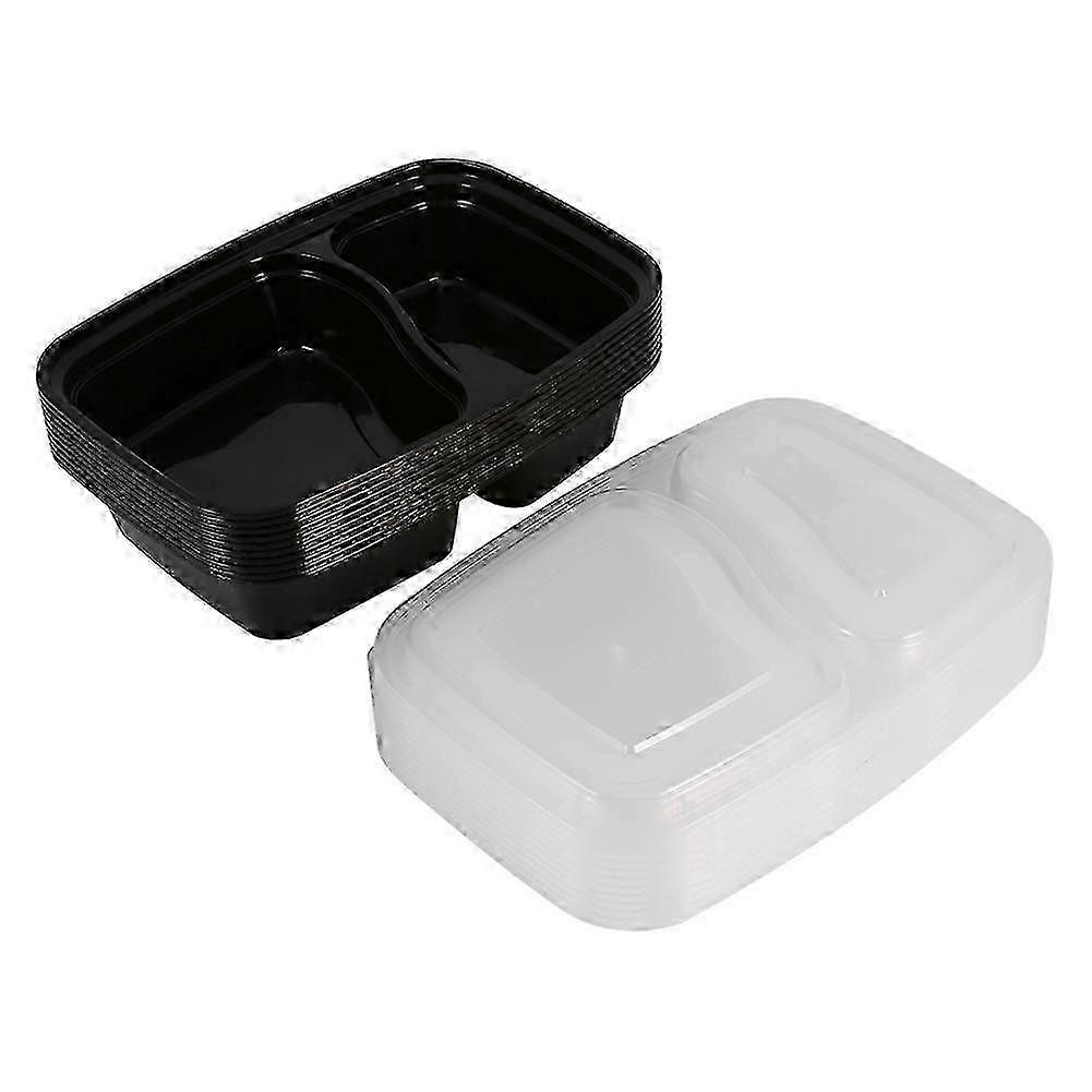 Plastic Microwavable 2 Compartments Meal Prep Containers Food Storage Boxes 2025