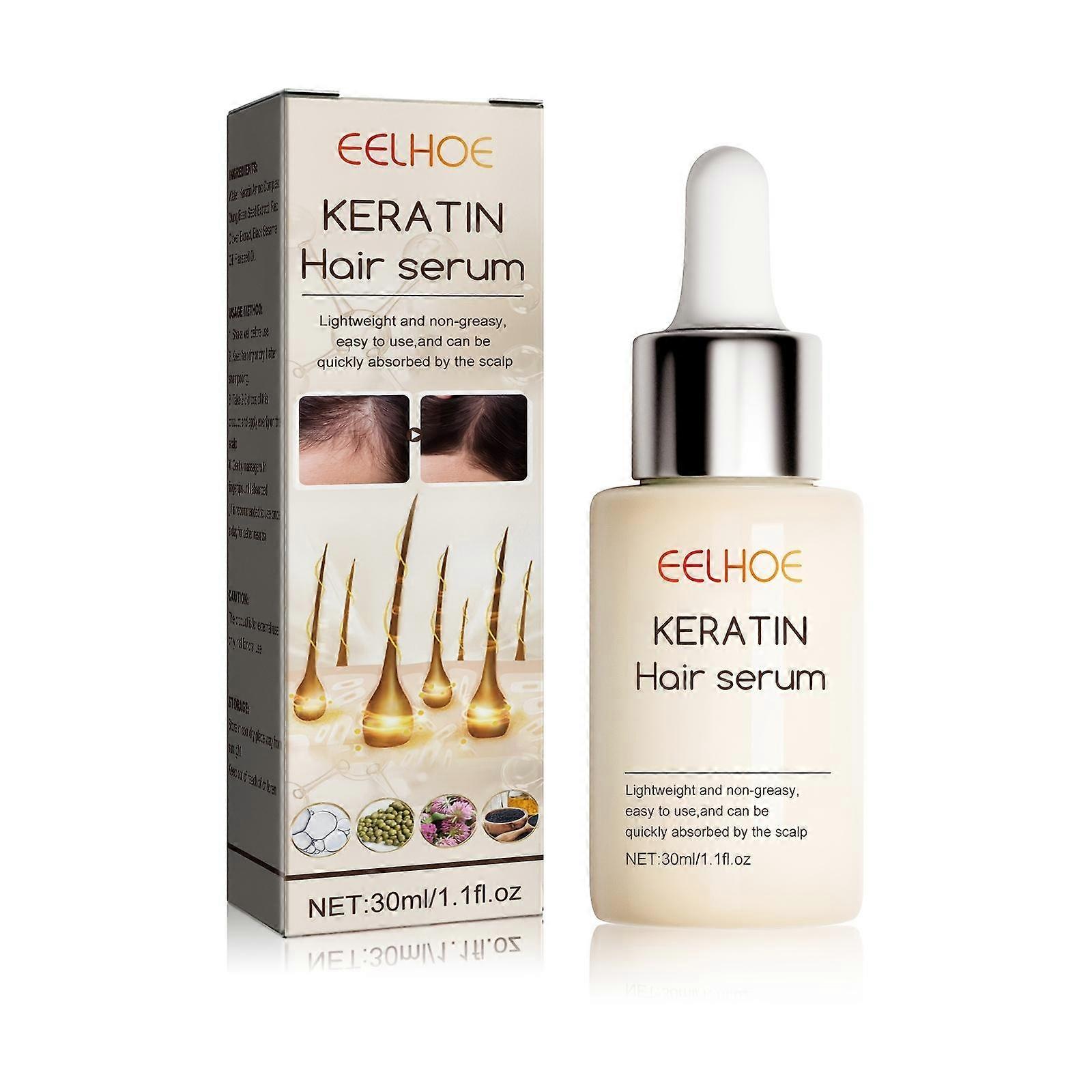 30ml Hydrolyzed Keratin Essence with Ginger & Sesame Oils - Non-Greasy, Intense Moisture for All Hair Types, Rich In Nutrients, Oi