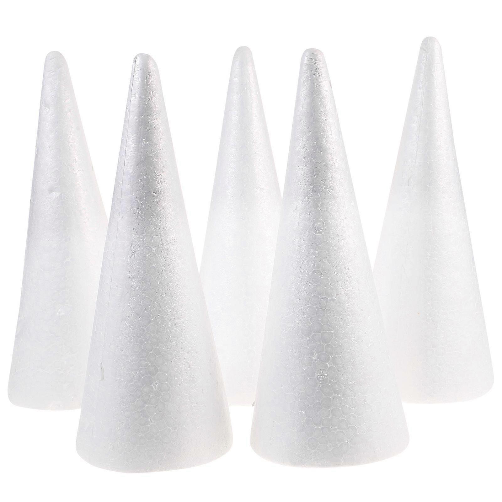 5pcs Cone Shapes Foam for DIY Craft Kid DIY Art Foam Cone for Home School Craft Project Table Centerpiece Flower Arrangement Props