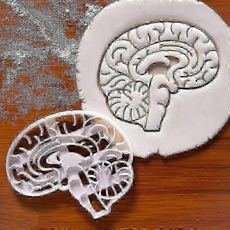 Creative Heart Brain Cookie Cutter Embossing Mold Biscuit Mold Cookie Stamp DIY
