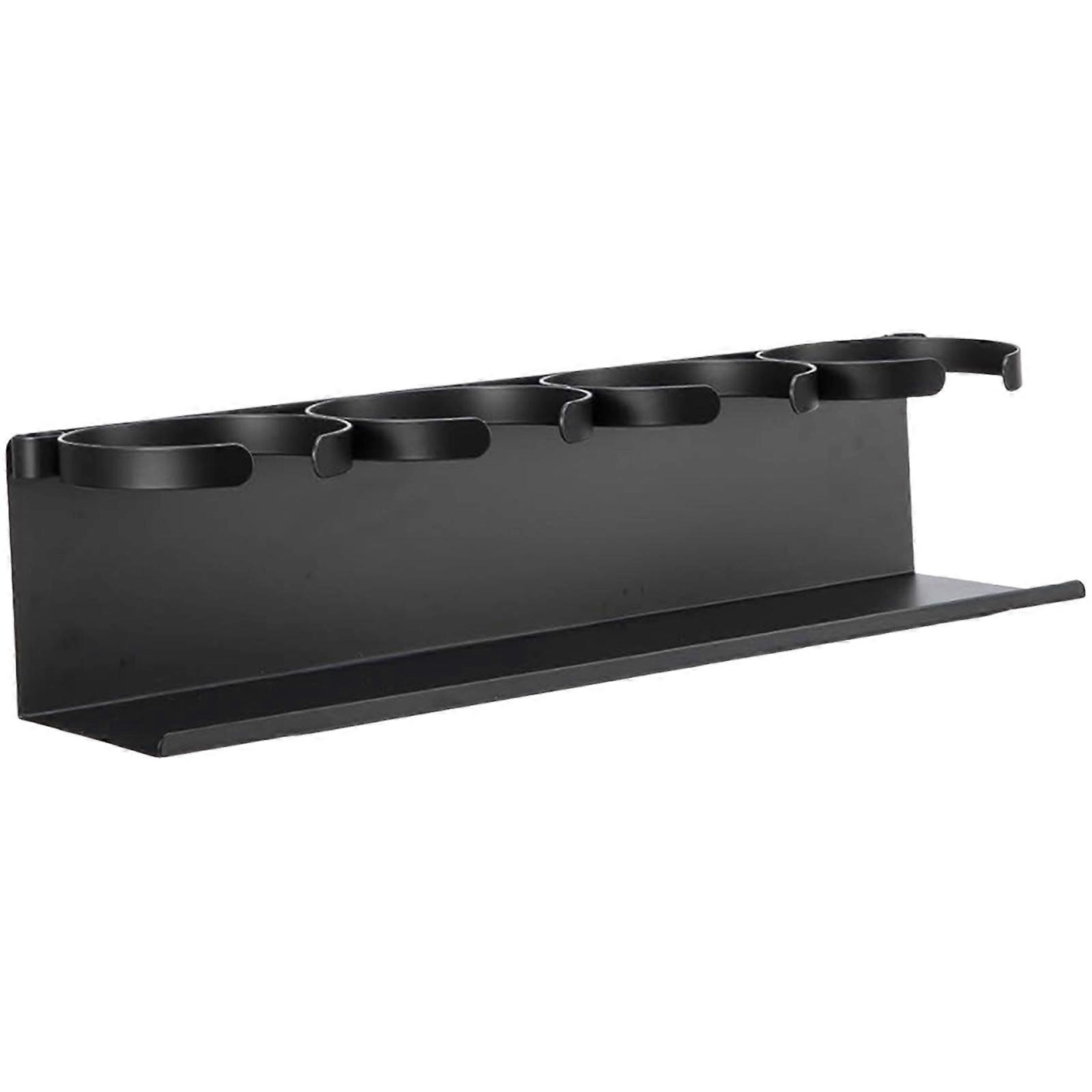 User friendly Magnetic Cup Rack With 3/4 Cup Capacity Secure Refrigerator Mounting For Kitchens Countertop Organization  Black