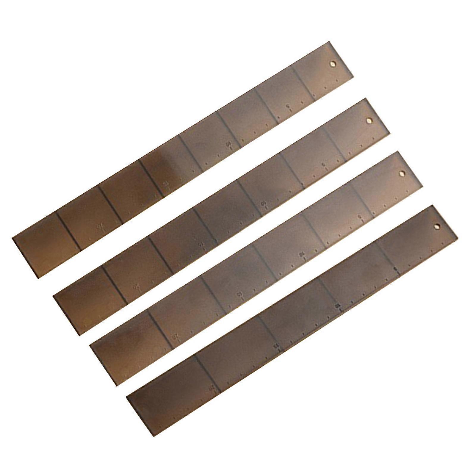 4Pcs Cake Cutting Roll Scale Ruler Cake Measuring Marker Draw Balances Ruler Cake Molds Fondants Icing Decorate Tool Multicolor