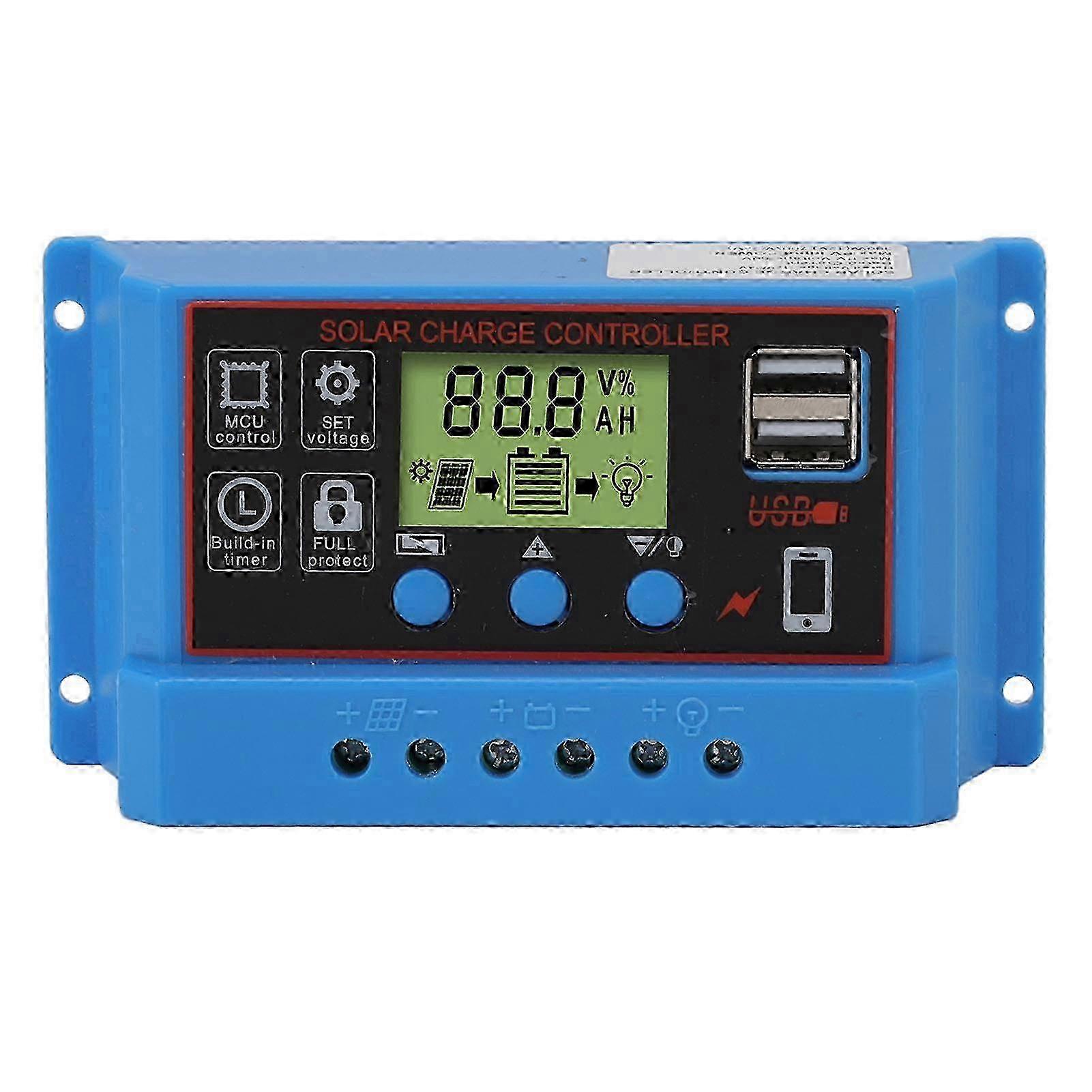 12V 24V Solar Charge Controlle LCD Display Solar Panel Controller for Billboard Warning Light