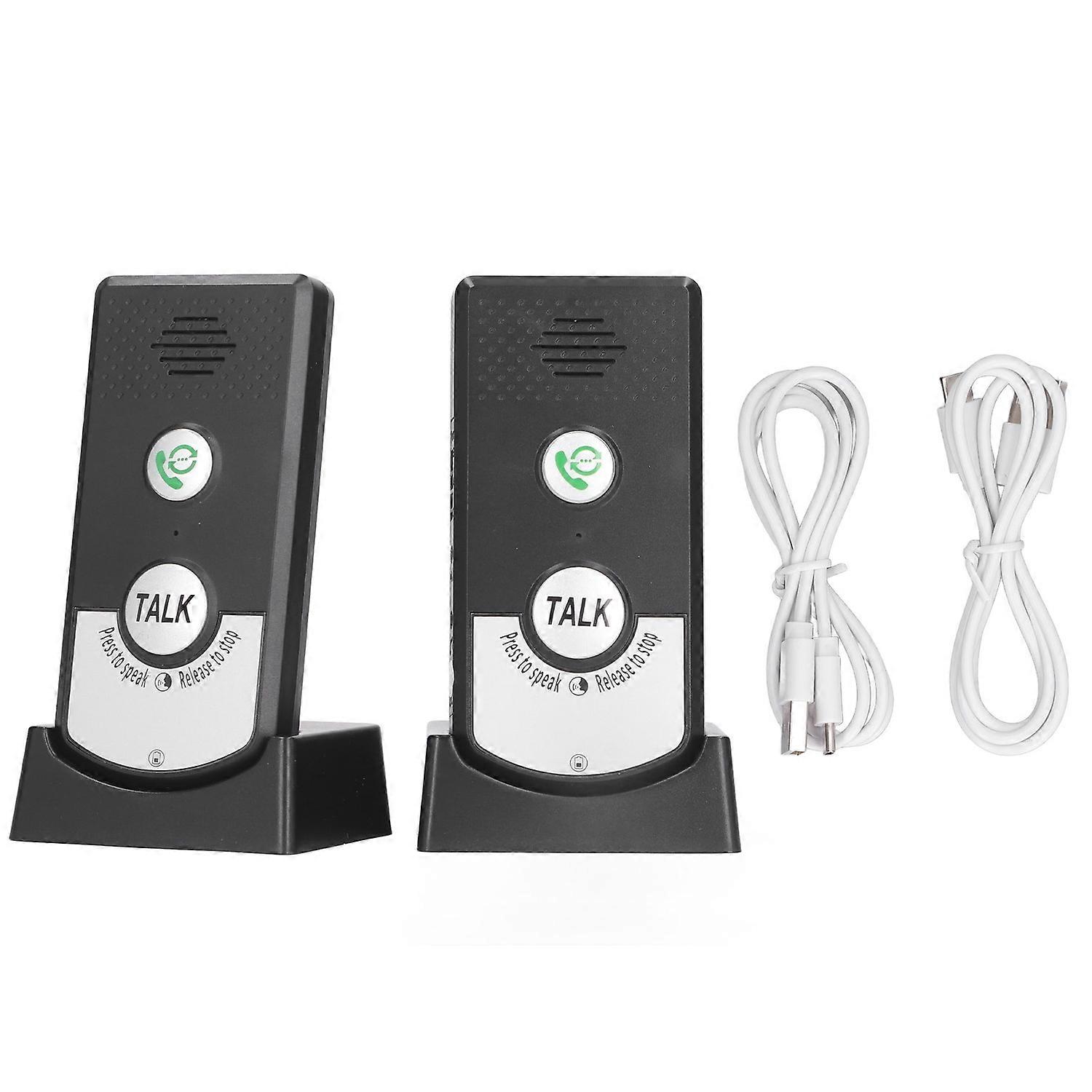Wireless Voice Intercom Home Smart 2 Way Talk Doorbell for Elderly Caregivers and Disabled People Bl