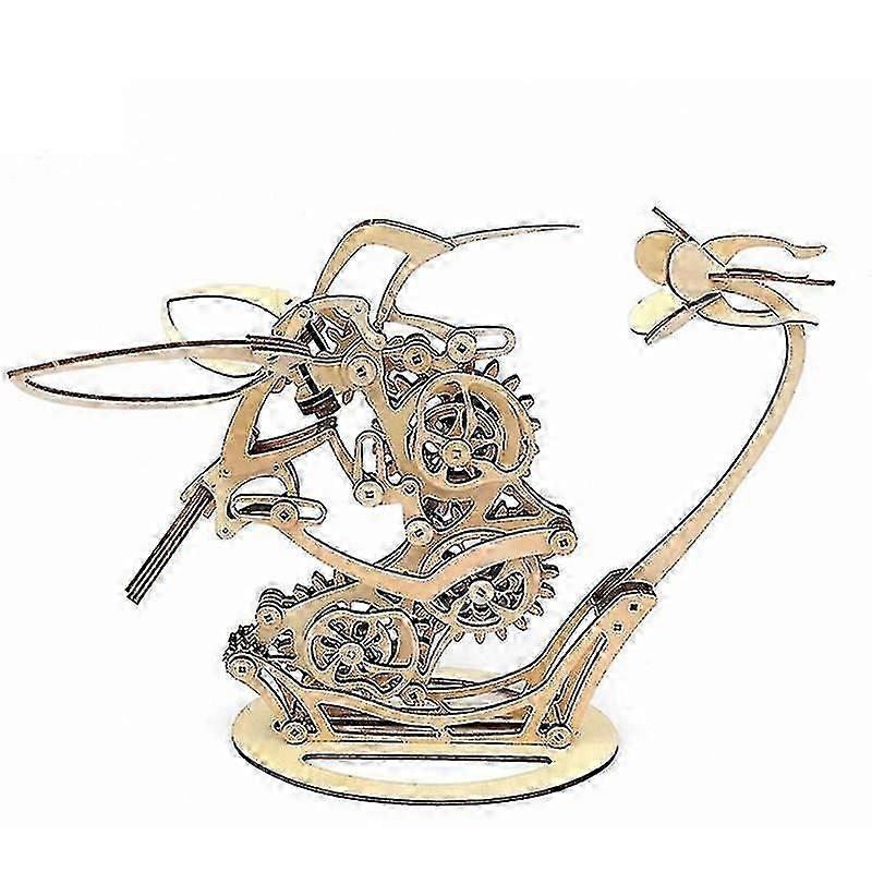 Wooden Kinetic Hummingbird Sculpture Set Assemble Animal Models With High Difficulty a