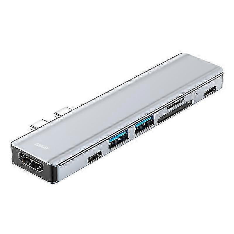 ENKAY HAT PRINCE Type-C Hub to HD 4K Adapter with USB-C USB3.0 TF SD Card Reader Slot PD Fast Chargi