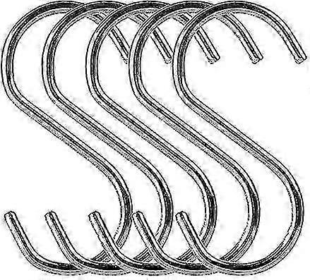 10pack S Shape Hooks 304 Rostfria metallhängare, S-krokar för upphängning (silver)