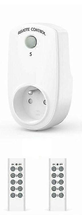 Set of 5 Programmable Power Sockets with Remotes